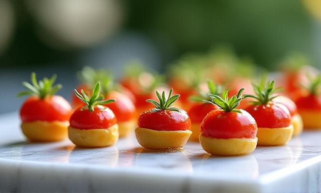 Servizio catering di lusso con piatti gourmet italiani